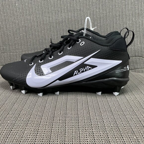 Nike Alpha Menace 4 Agility X Power Mens Size 12.5 Black/White Football Cleats main image 7